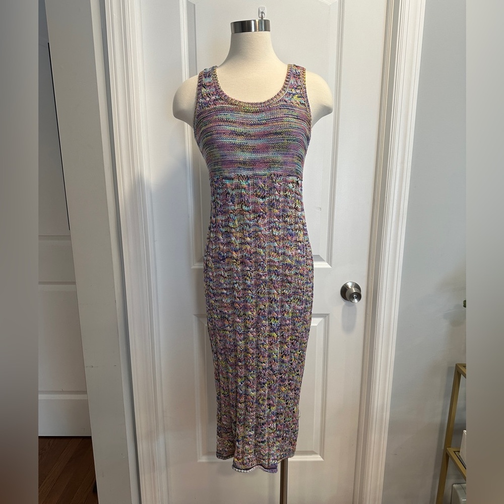 Ramy Brook Olsen Colorful Cable Knit Maxi Dress